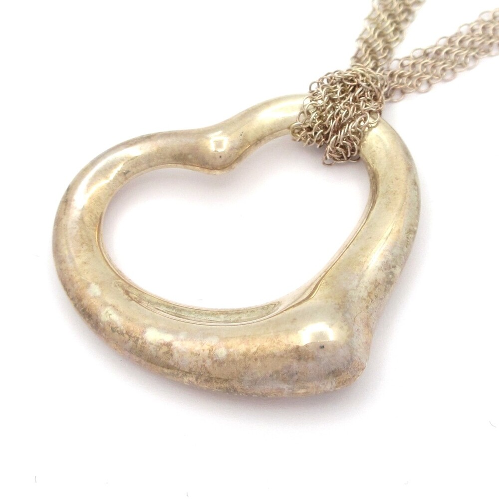 Tiffany&Co. Open Heart Silver Necklace #321764T84B
